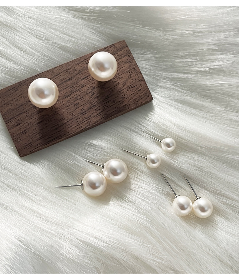 Swarovski pearl Stud earrings s925 sterling silver domestic crystal bead earrings are selling well, the same style as celebrities and versatile for women E8691 pic 11