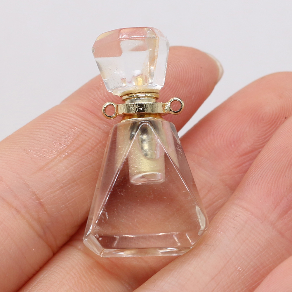Exquisite natural semi-precious stone perfume bottles, white crystal, various shapes, DIY accessories, fashionable and exquisite wholesale production pic 22