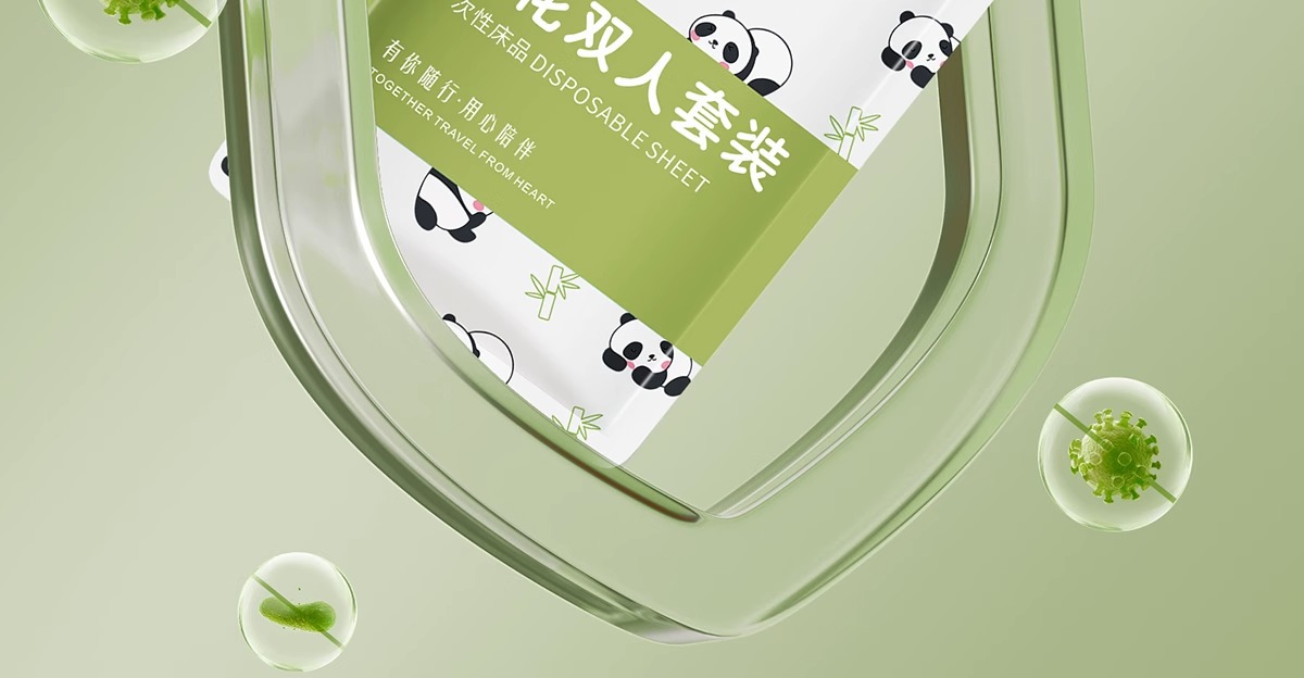 Hotel disposable bed sheets, quilt covers, pillowcases, quilt covers, four-piece set, thickened travel and tourism, double or single, dirt-proof and portable pic 26