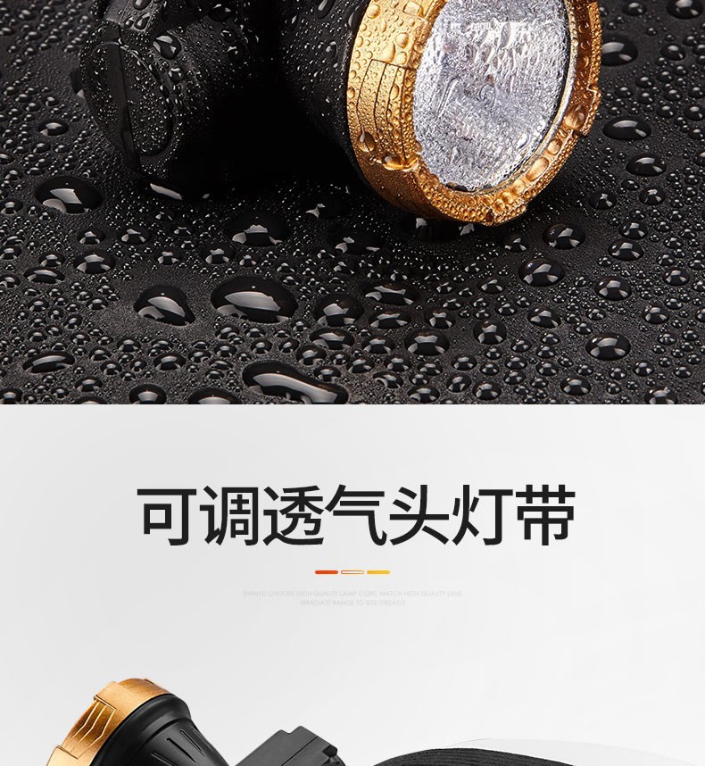 Shenyu headlamp, rechargeable, powerful flashlight, long-range ultra-bright, head-mounted night fishing, ultra-light, small, mini, waterproof pic 9