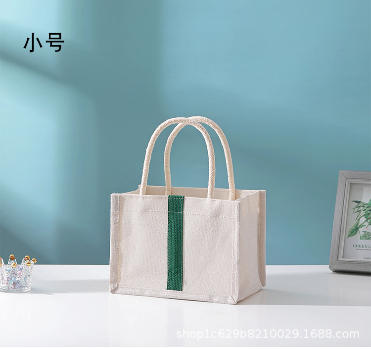 Wholesale of laminated canvas bags in stock, eco-friendly hand-held canvas bags, single-shoulder hand-painted canvas bags with logo printing, cotton and linen bags pic 11