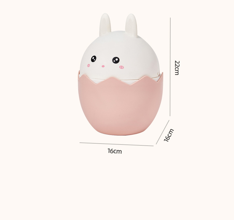 卡通桌面垃圾桶 办公室创意迷你塑料收纳桶 多功能可爱萌兔收纳纸详情2