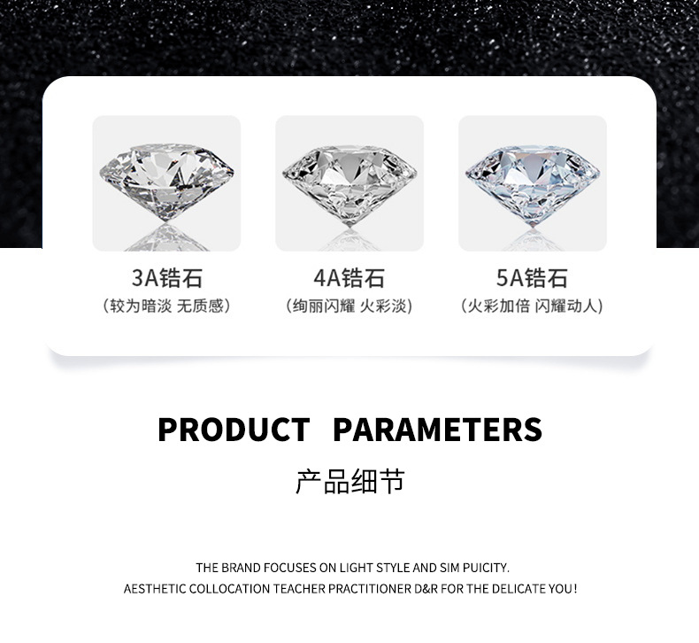 S925 sterling silver, exquisite and super shiny, one-carat square Mosan earrings, versatile and high-end, a niche sugar ear stud pic 2