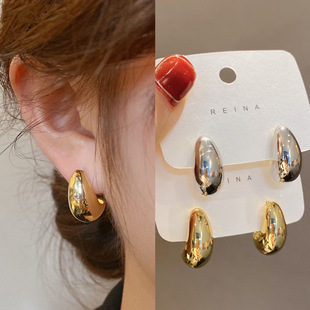 高级感圆圈耳环2025年新款潮夏季简约素圈耳圈小众设计感纯银耳饰详情19