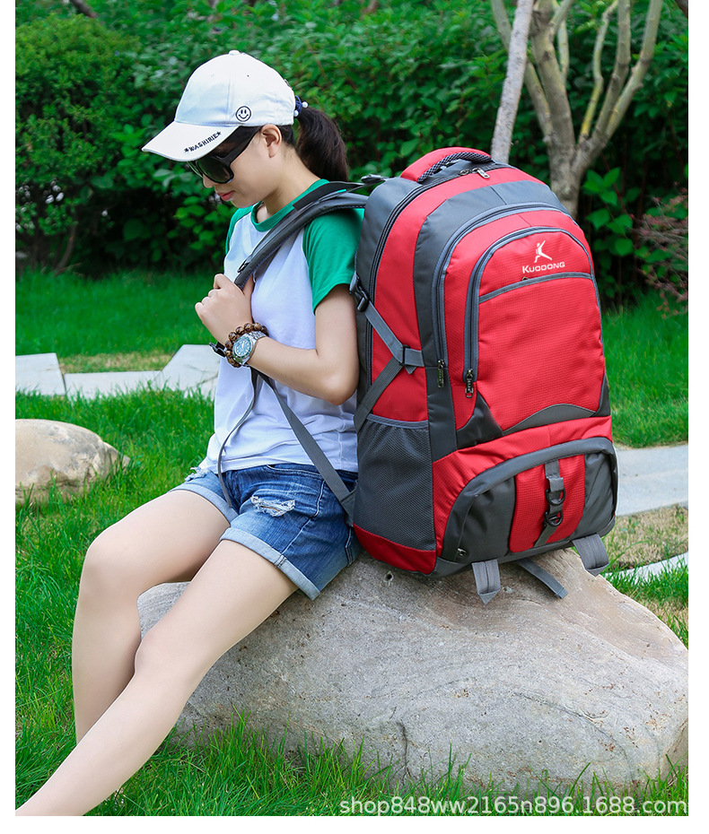 登山包大容量户外旅行背包2023新款双肩包男女运动旅游包一件代发详情23