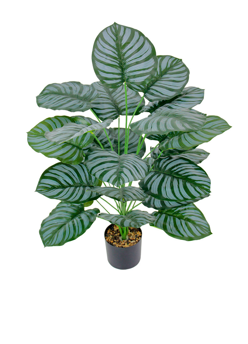 Wholesale of 24-head 80CM injection-molded bone-shot European-style interior decoration and landscaping artificial plants with artificial green plants pic 9