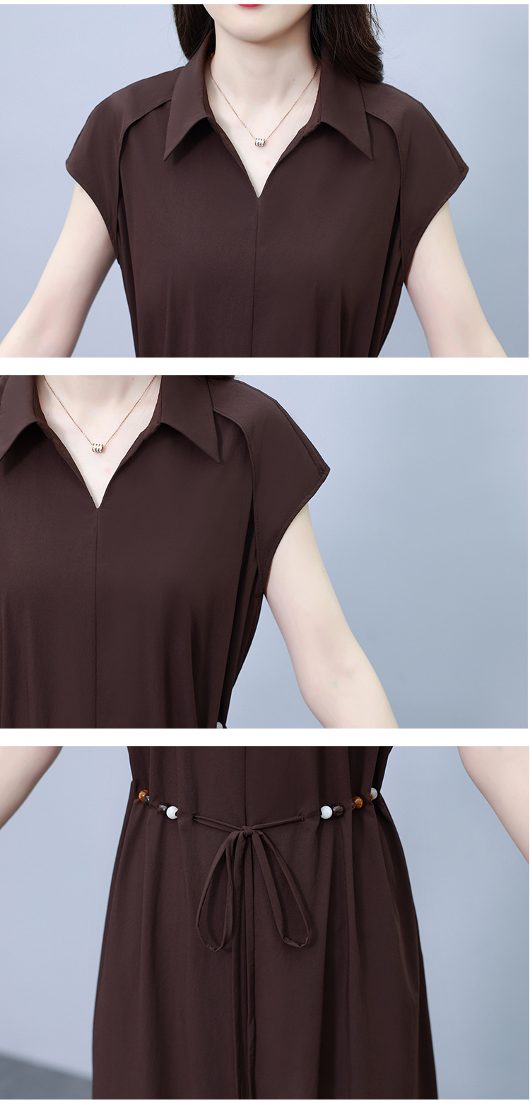 爆款高端欧版宽松法式连衣裙2025夏季新款气质收腰显瘦中长款裙子详情41