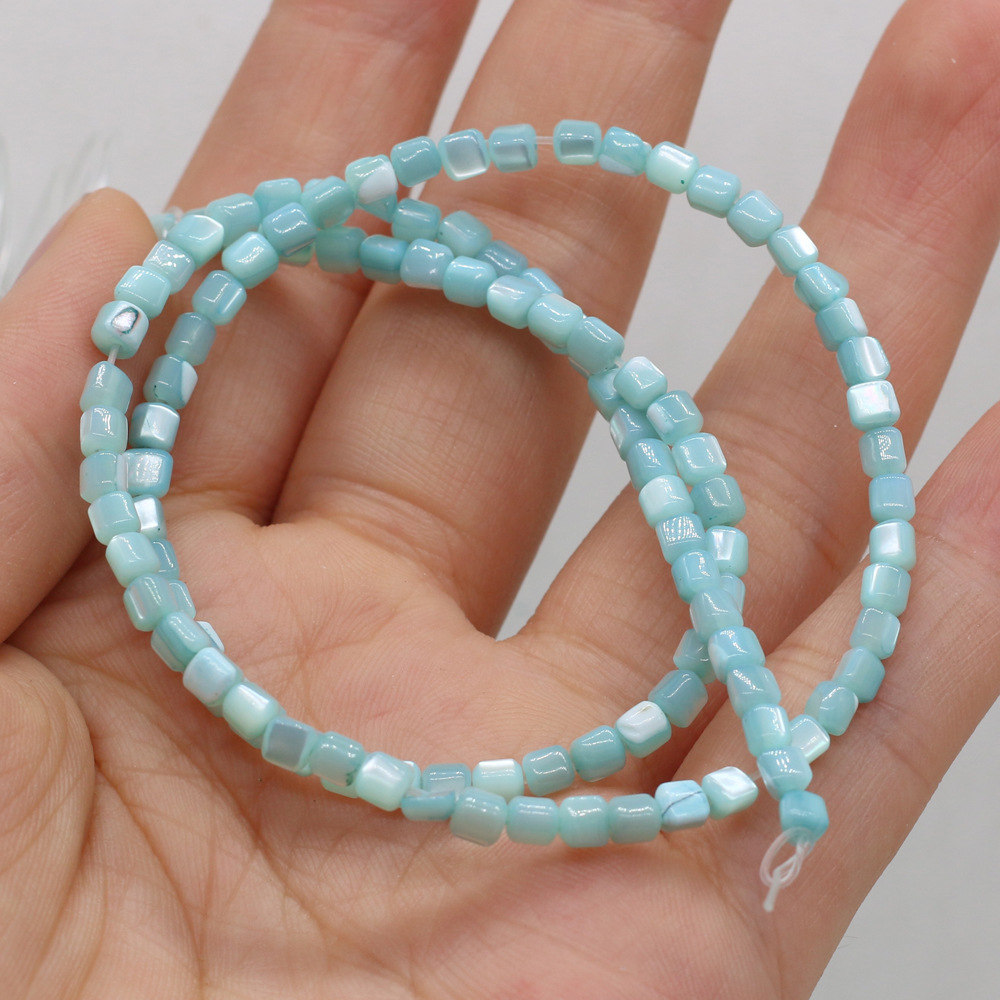 diy beaded jewelry materials, loose beaded bracelet accessories, handcrafted colorful natural freshwater shells, crushed stones, square pic 18