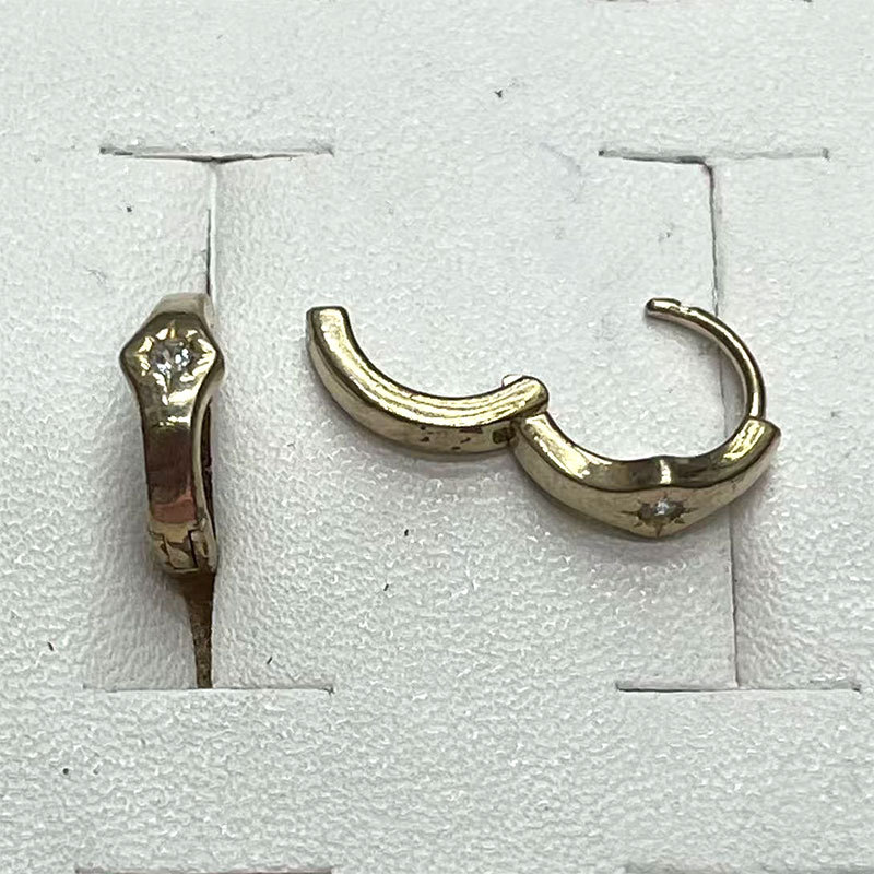 Cross-border bestsellers, Instagram-style earrings, versatile, simple and fashionable, golden earrings, round gold-plated earrings pic 2