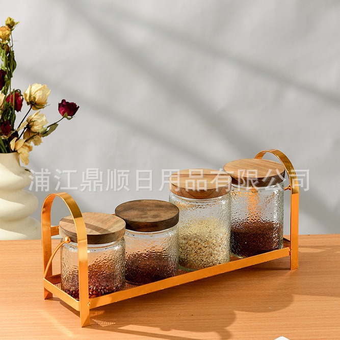 跨境中东玻璃密封零食坚果储物罐厨房调料杂粮干果茶叶糖果收纳详情3
