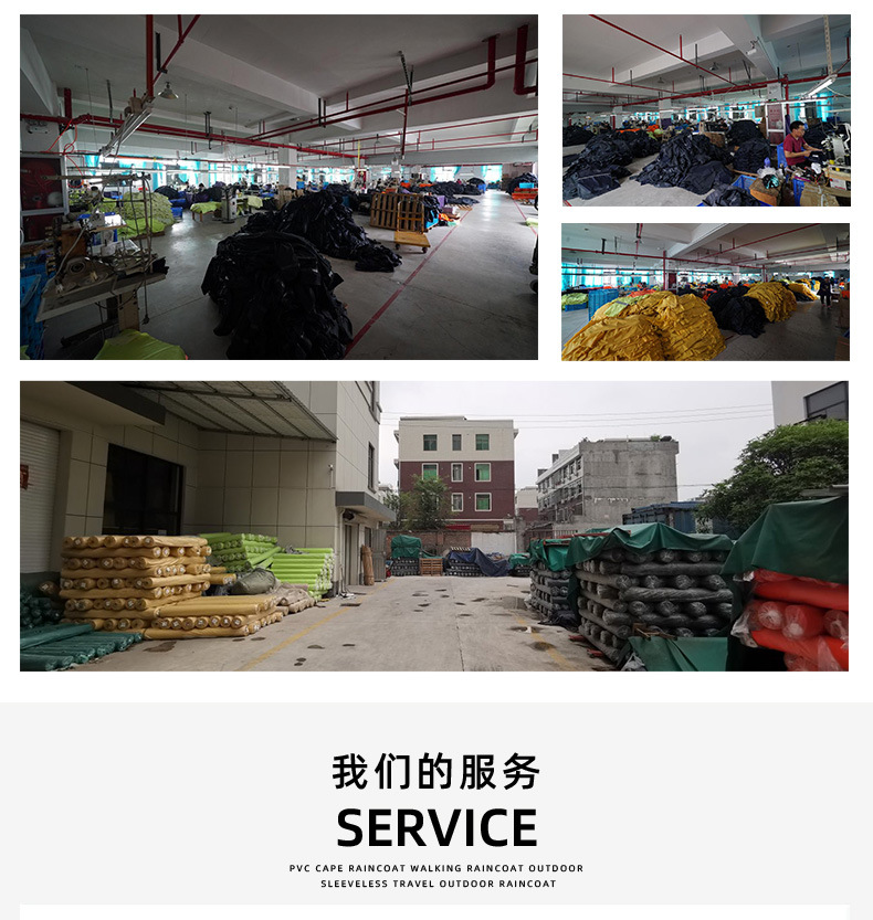 Wholesale of cross-border thickened rainproof duty long one-piece raincoat, PVC hiking raincoat, polyester raincoat pic 14