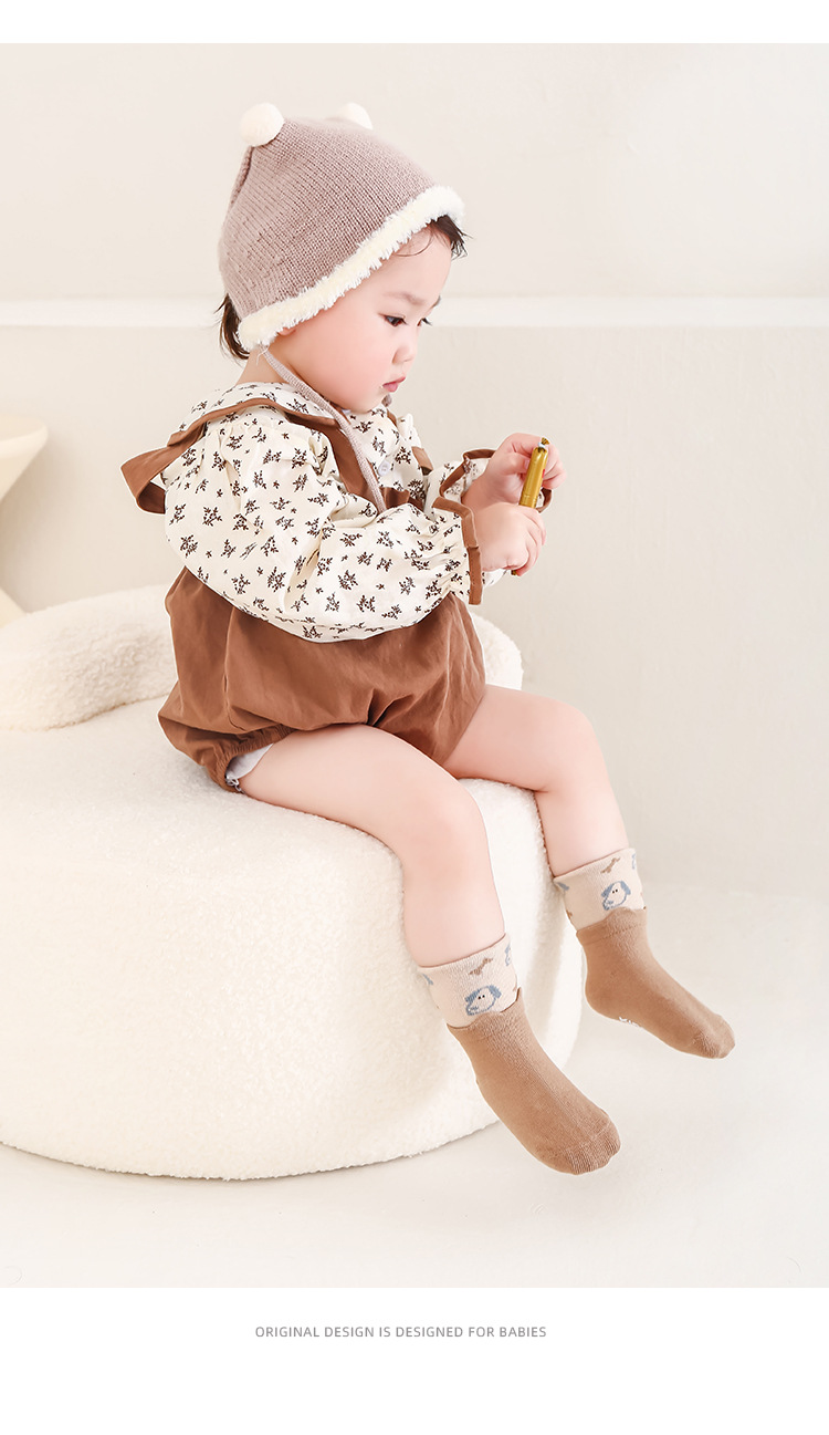 儿童袜子秋季新款宝宝袜可爱卡通防滑无骨新生儿室内学步袜婴儿袜详情27