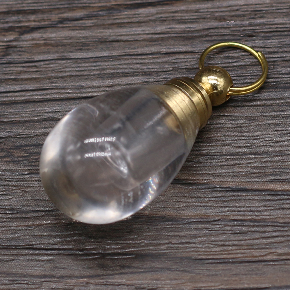 Exquisite natural semi-precious stone perfume bottles, white crystal, various shapes, DIY accessories, fashionable and exquisite wholesale production pic 78