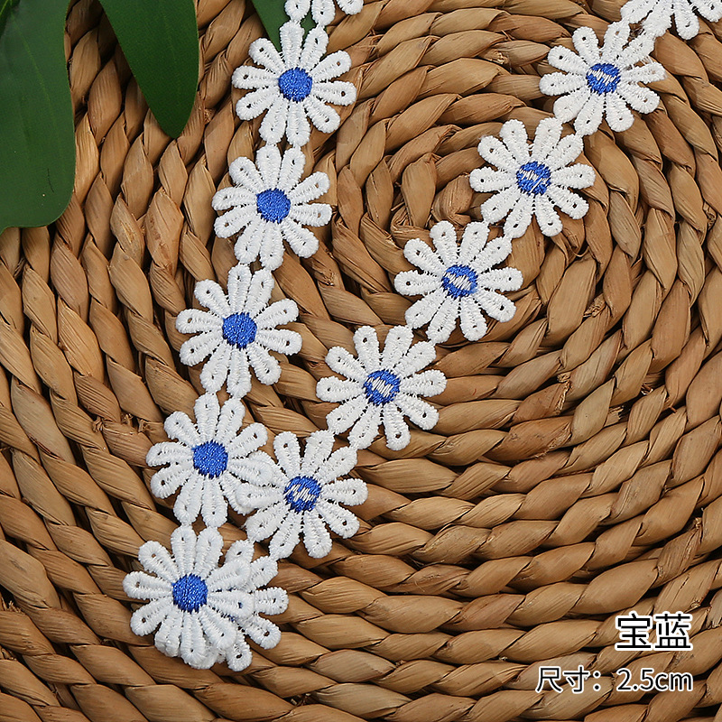 Factory direct sales and wholesale of 10-petal milk silk chrysanthemum, 2.5 cm petal lace clothing accessories and auxiliary materials pic 15