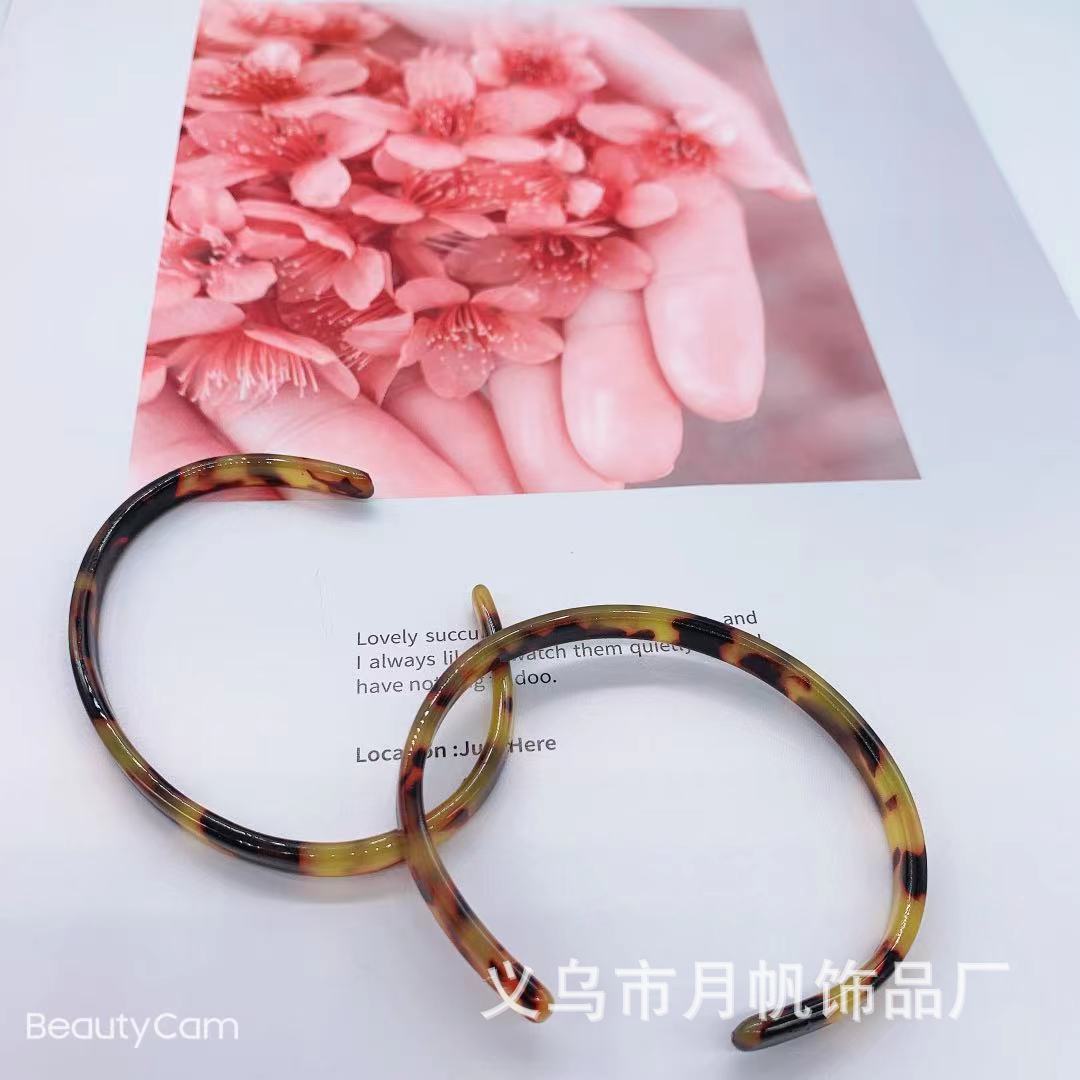 韩版复古文艺个性 醋酸手镯 网红同款开口手镯可来样制做厂家直供详情1
