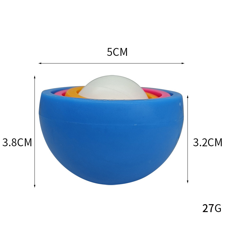 亚马逊创意爆款彩色多层3D指尖翻转陀螺球解压球益智减压玩具批发详情5