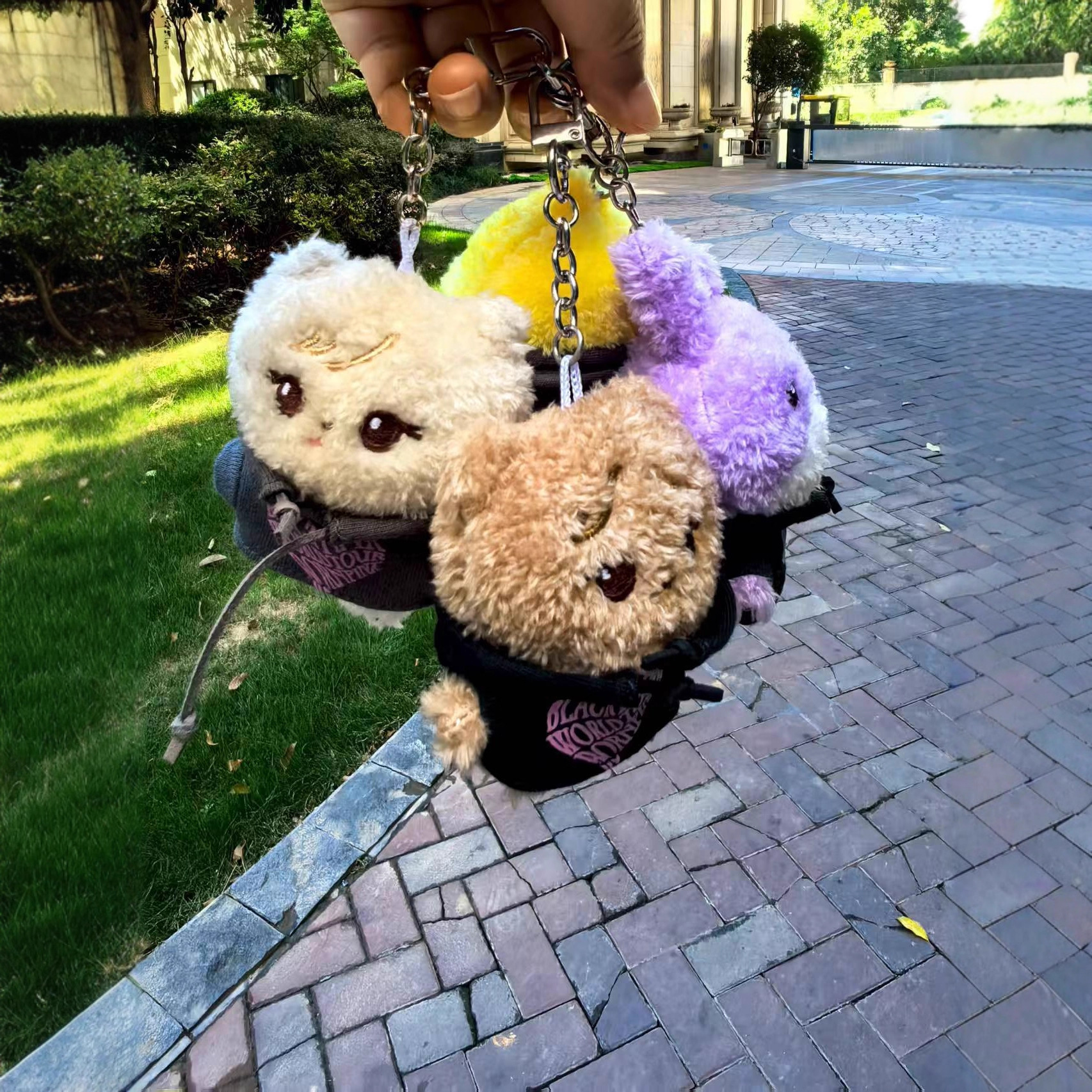 New cute and fun plush hooded sweatshirt figurines in stock for wholesale, cartoon animal doll pendants pic 2