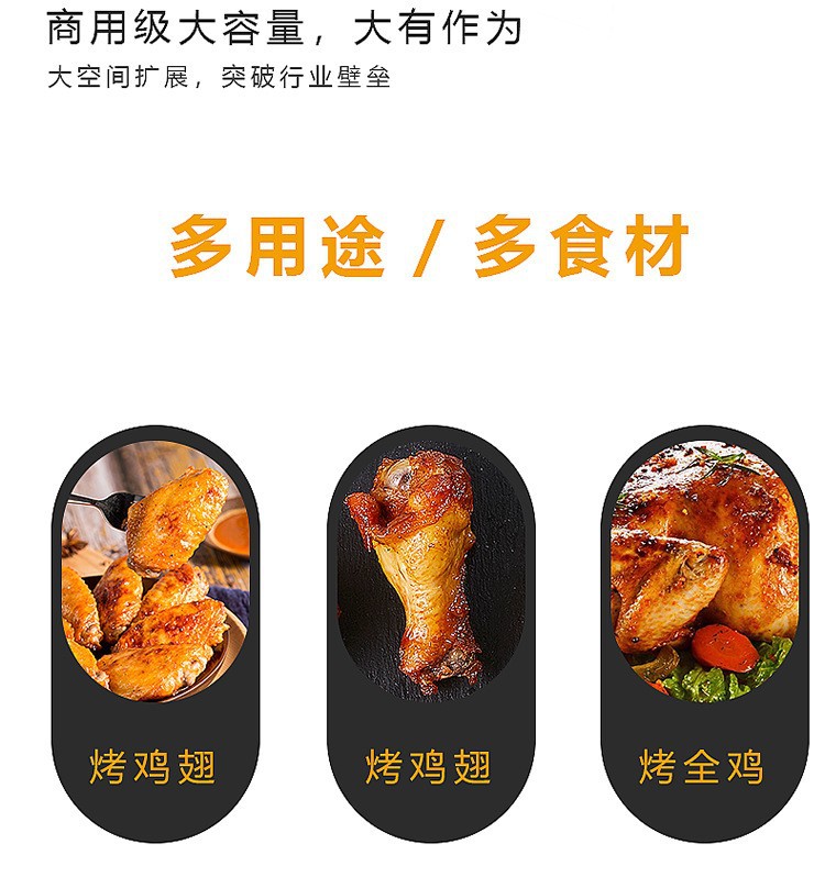 Wholesale of commercial multi-functional chicken roasting oven, fully automatic rotating intelligent temperature control, and special poultry roasting oven equipment for hotels and canteens pic 9