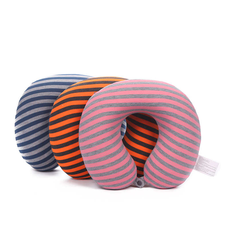 条纹新款U型枕慢回弹记忆棉托背颈枕旅行枕颈椎便携旅游家用枕详情21