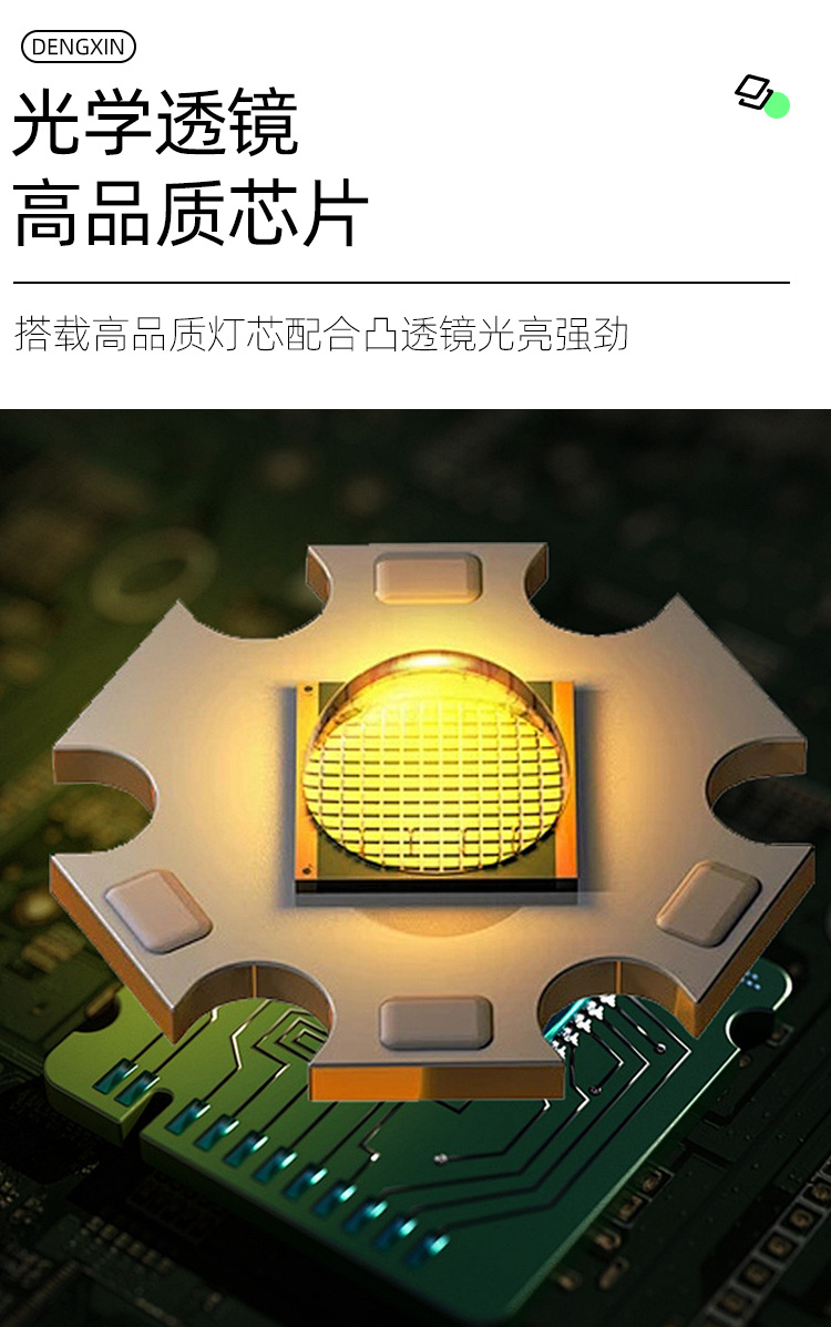 新款led手电多功能cob带侧灯电量显示手电户外伸缩变焦远射手电筒详情7