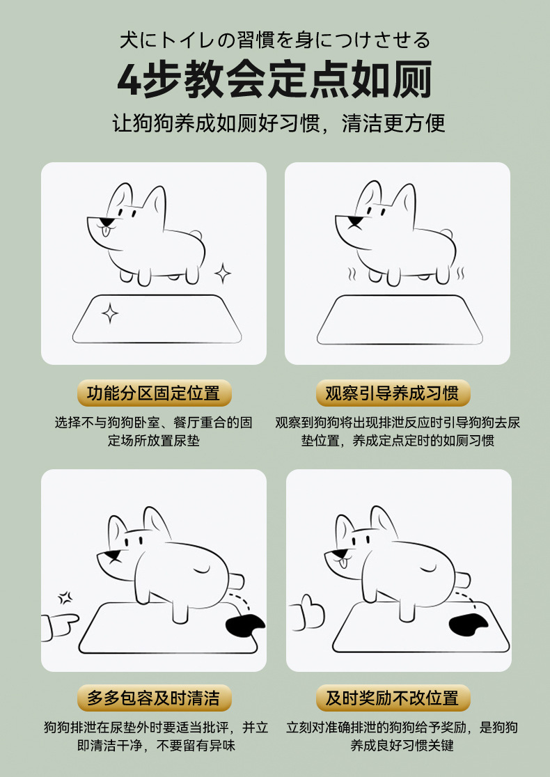 宠物尿垫山茶花留香尿垫加厚吸水隔尿垫小型犬尿不湿包邮狗狗尿片详情16