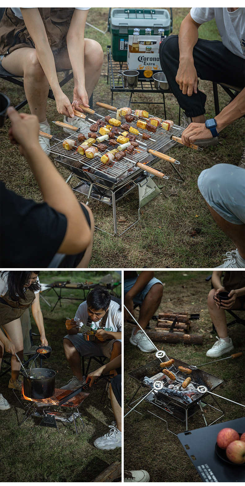 柯曼MT-3大号折叠便携不锈钢烤肉炉烧烤架BBQ烤箱烤网烧烤炉露营详情13