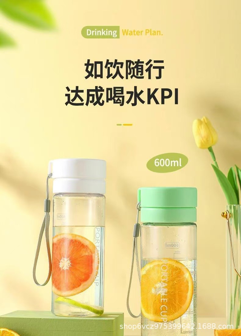 Wholesale PC material portable plastic cups for students and couples, outdoor large-capacity sports water cups, and plastic cups for event gifts pic 5