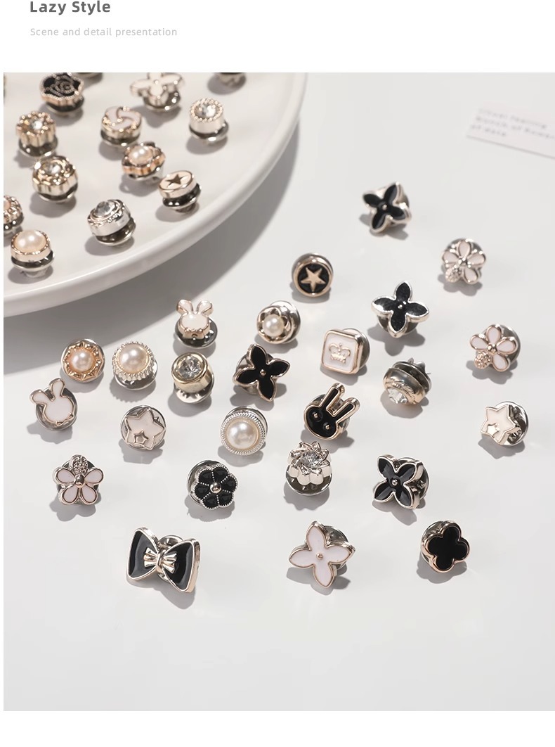 胸口防走光胸针扣暗扣免缝不伤衣扣针固定衣服裙子领口大改小神器详情29