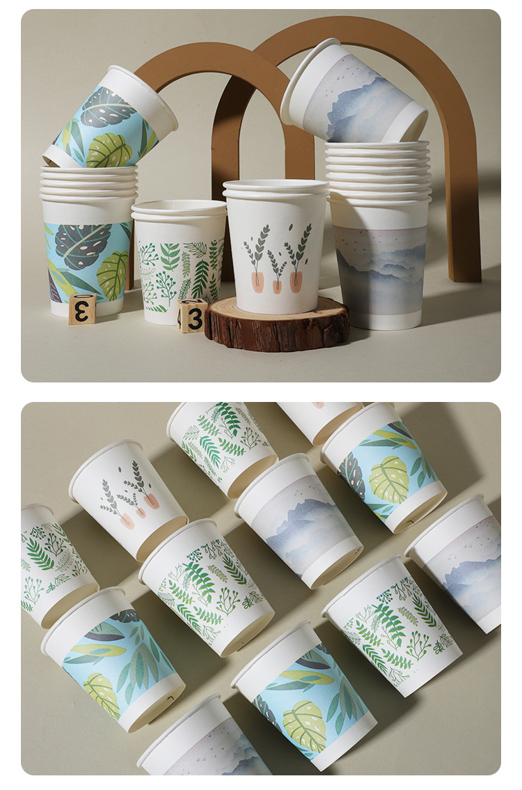 Disposable thick paper cups of good quality, thickened cups for business and household use, factory wholesale and customized small tea and drinking cups pic 17
