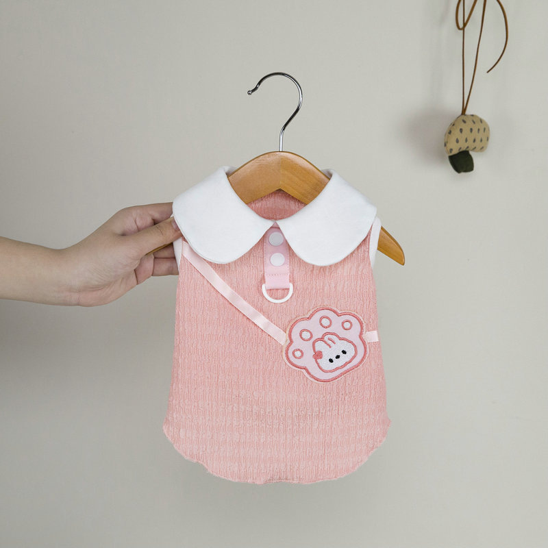 小狗狗衣服夏薄款夏泰迪雪纳瑞博美短袖T恤25朵朵兔T恤小型犬详情12