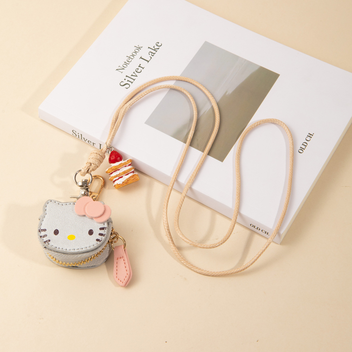 Sweet and cool style, cute kt cat small bag, detachable pendant, necklace, neck chain, sweater chain, hanging piece, keychain accessory pic 30