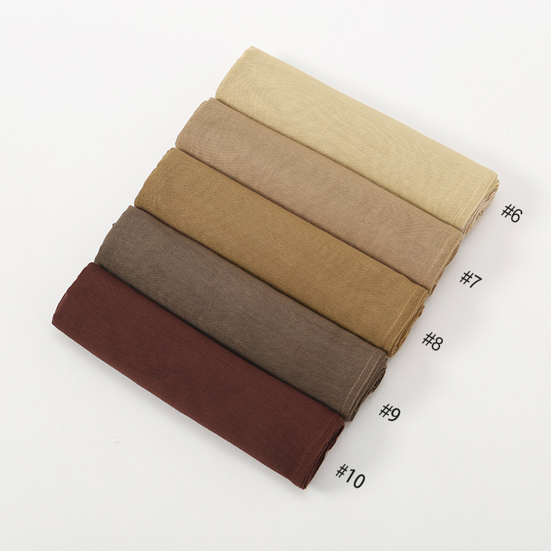 秋季新款纯色热销马来印尼人棉头巾  单色宽边薄款莫代尔透气围巾详情2