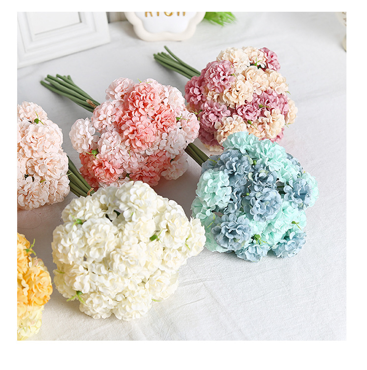 仿真花束27头手捧油画绣球假花婚礼家居装饰摄影道具高级感成品工艺品礼品详情8