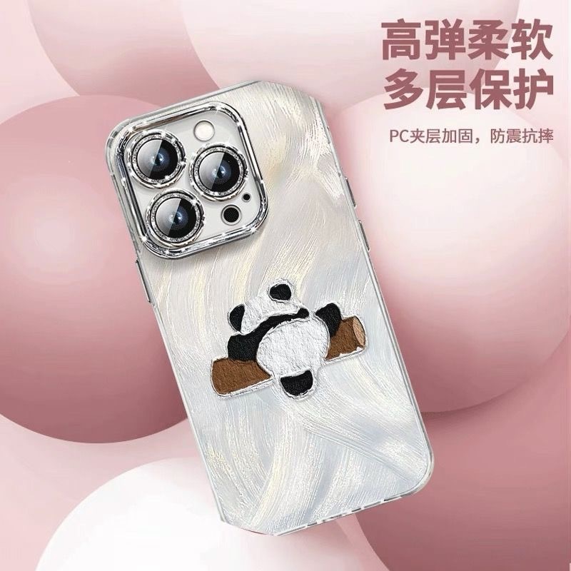 爬树熊猫适用苹果16手机壳15/14/13全包边iPhone12/11防摔xs/xr/x详情5