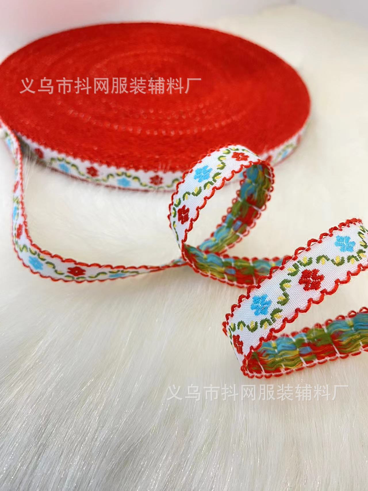 1.3公分木耳边时尚条纹民族风织带发饰头饰包边带演出服装辅料详情5