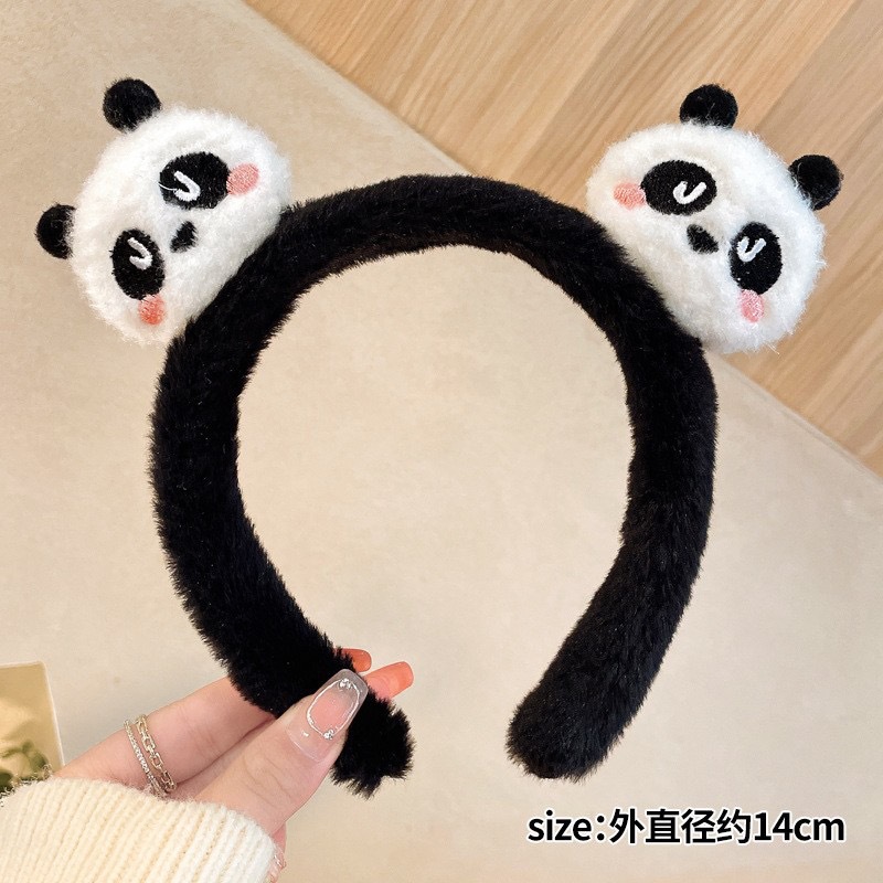 洗脸毛绒发箍女可爱新款卡通头饰洗脸敷面膜束发带防滑头箍卡发饰详情7