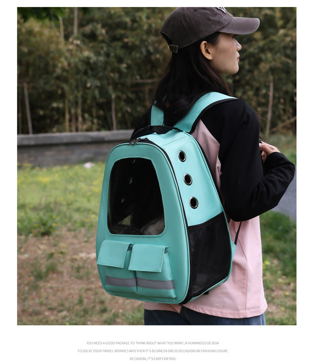 【加工定制】新款宠物包大容量透气猫包户外安全便携手提宠物背包详情12