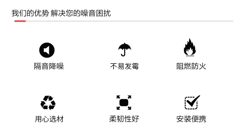 阻尼隔音毡家装隔音毯 吊顶墙体地面隔音材料 影院酒吧KTV隔音毡详情2