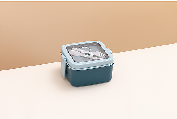 创意双层可收纳日式学生饭盒便当盒可微波加热午餐上班族便携详情22