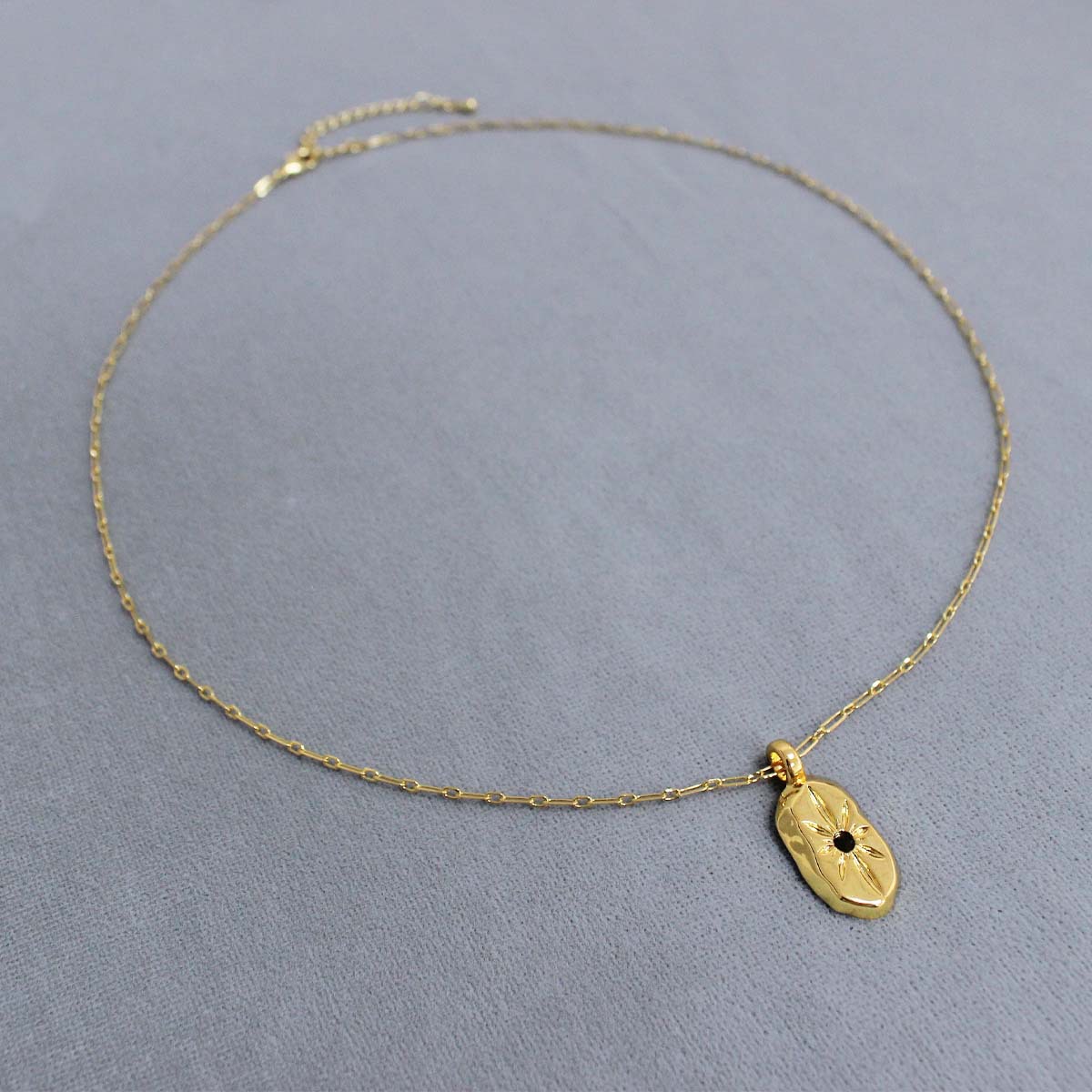 Elis*法国盾牌项链 25年早春新款小众精致高级感八芒星盾牌锁骨链详情5