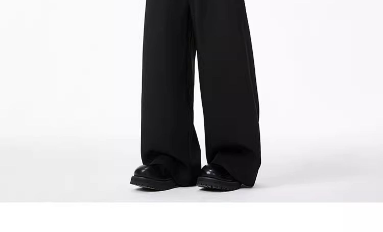 Americano cleanfit negro pantalones hombre primavera otoño recto holgada sensación casual premium sensación pantalones de pierna ancha hombre pic 8