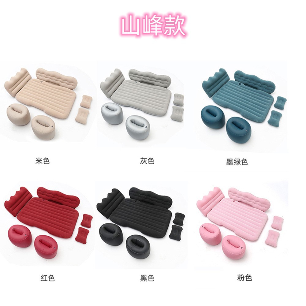 现货车载床垫植绒通用款可折叠汽车充气床家用旅行休息后排睡垫详情9