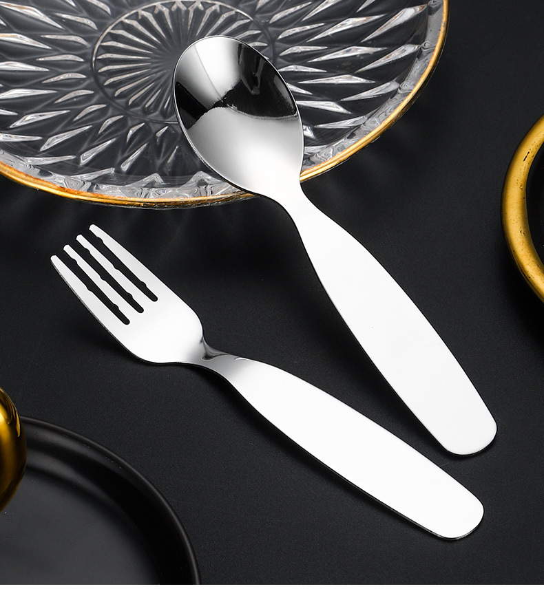 201不锈钢儿童勺子家用可爱餐具幼童宝宝吃饭喝汤勺甜品勺水果叉详情11