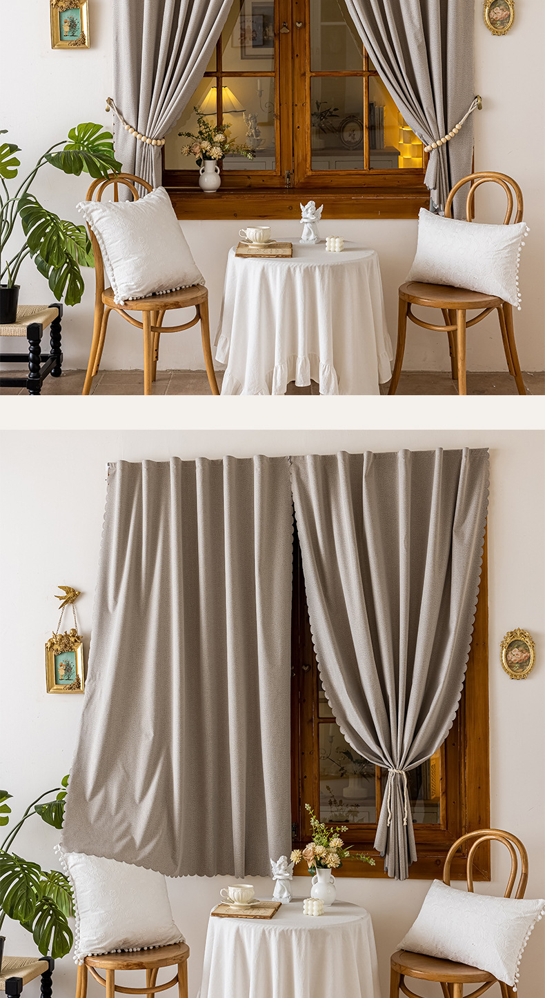 Velcro fully blackout curtain fabric, no need for drilling installation, 2025 new style simple rental house self-adhesive sunshade, heat insulation pic 12