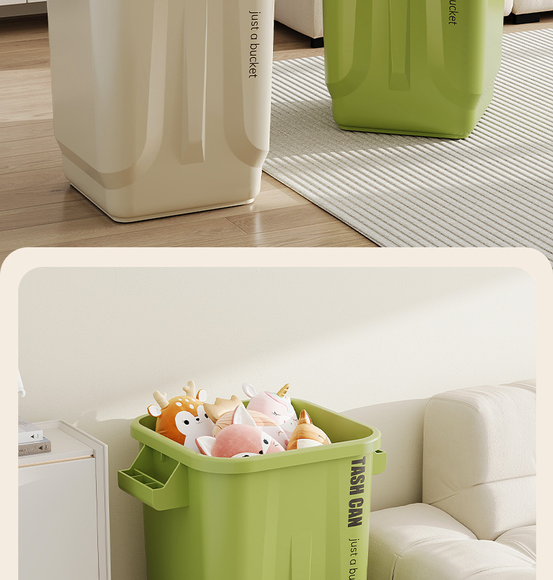 Cubo de basura de cocina de gran capacidad de alta calidad engrosado hogar sala de estar comedor sin tapa portátil cubo de basura de cocina pic 13