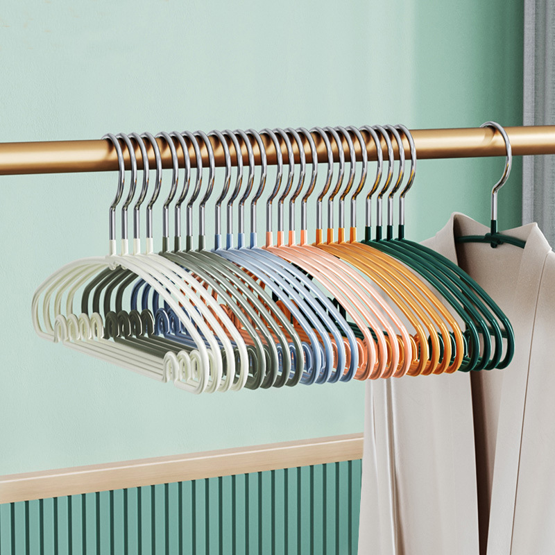 与同半圆防滑服装店浸塑晾晒衣架无痕衣服架家用加厚晾衣架批发详情5