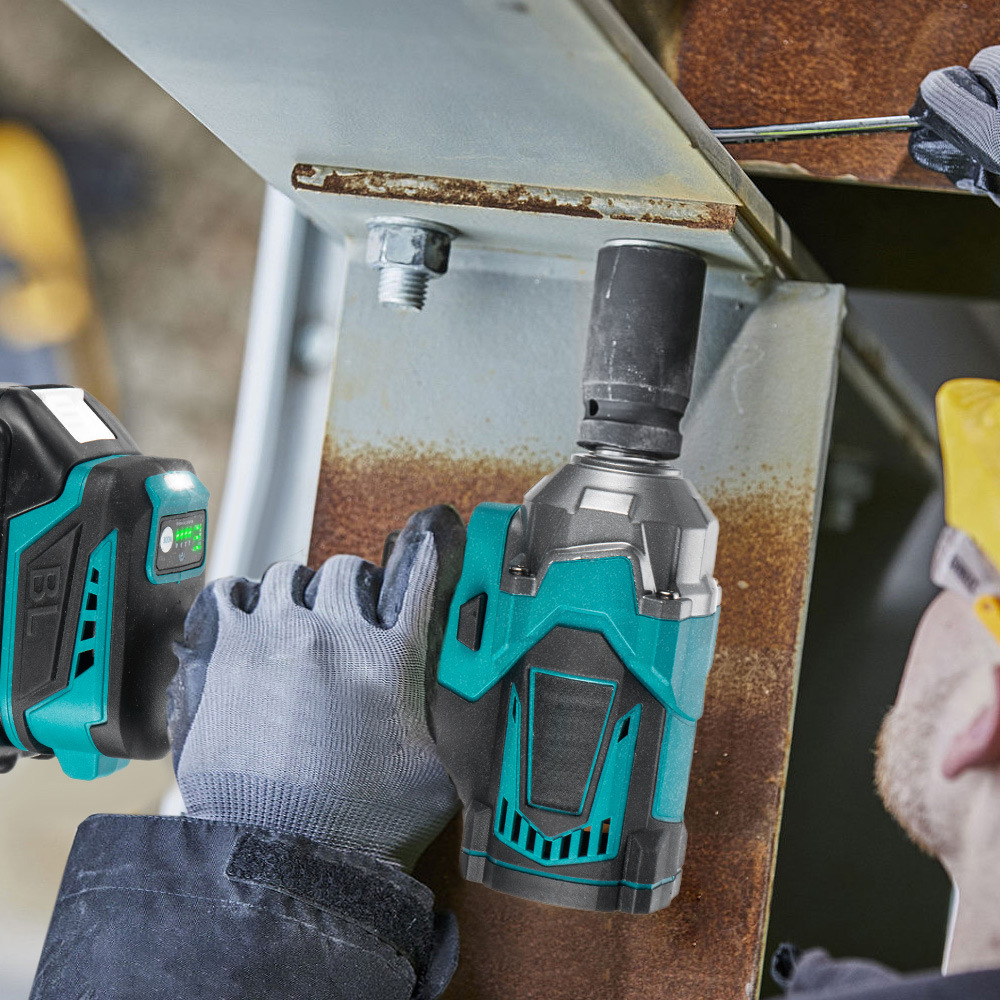 12-piece set of American standard electric wrench plastic box accessories, battery charger, 1 wrench pic 8