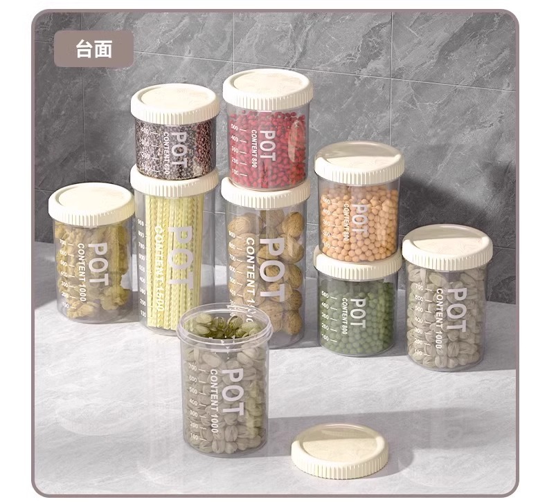 Plastic sealed cans for grains and cereals, kitchen storage, food-grade transparent cans and boxes, snack and dry tea storage cans pic 8