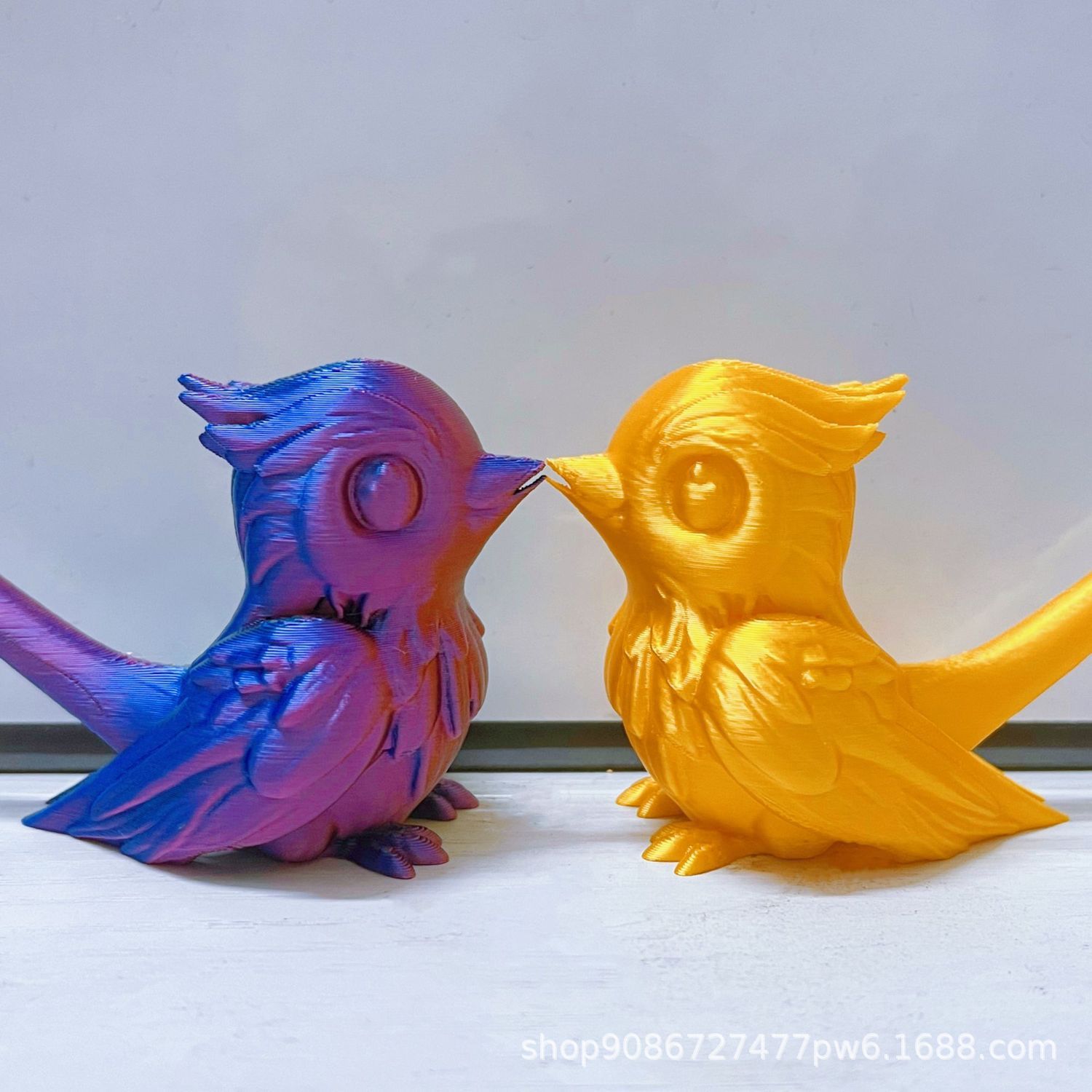 新款跨境3D打印仿真口哨鸟创意儿童小鸟哨子玩具可注水加水变声详情7