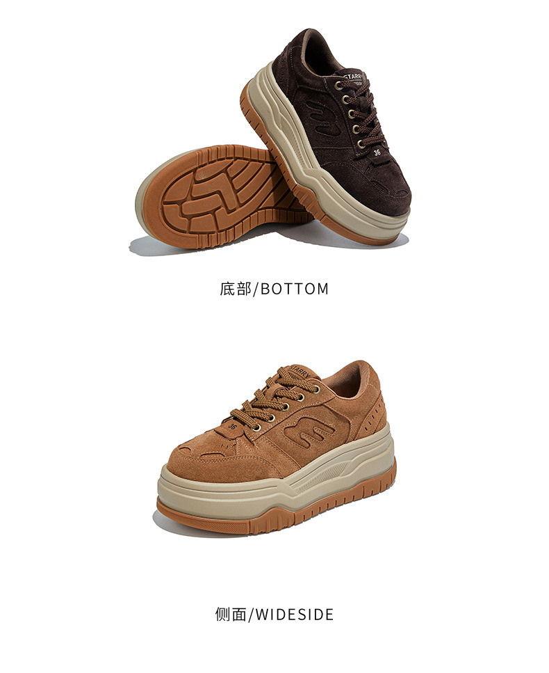 The new thick-soled height-increasing shoes for women with a light luxury and high-end feel in spring 2026, featuring a top layer of cowhide pic 35